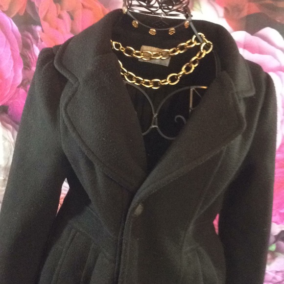 🗻🏹A’gaci Black Button down Coat! Sz L - Picture 3 of 7